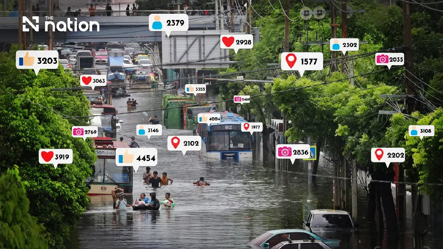 Banjir Bangkok Picu 40 Juta Interaksi Saat Warga Beralih ke Medsos